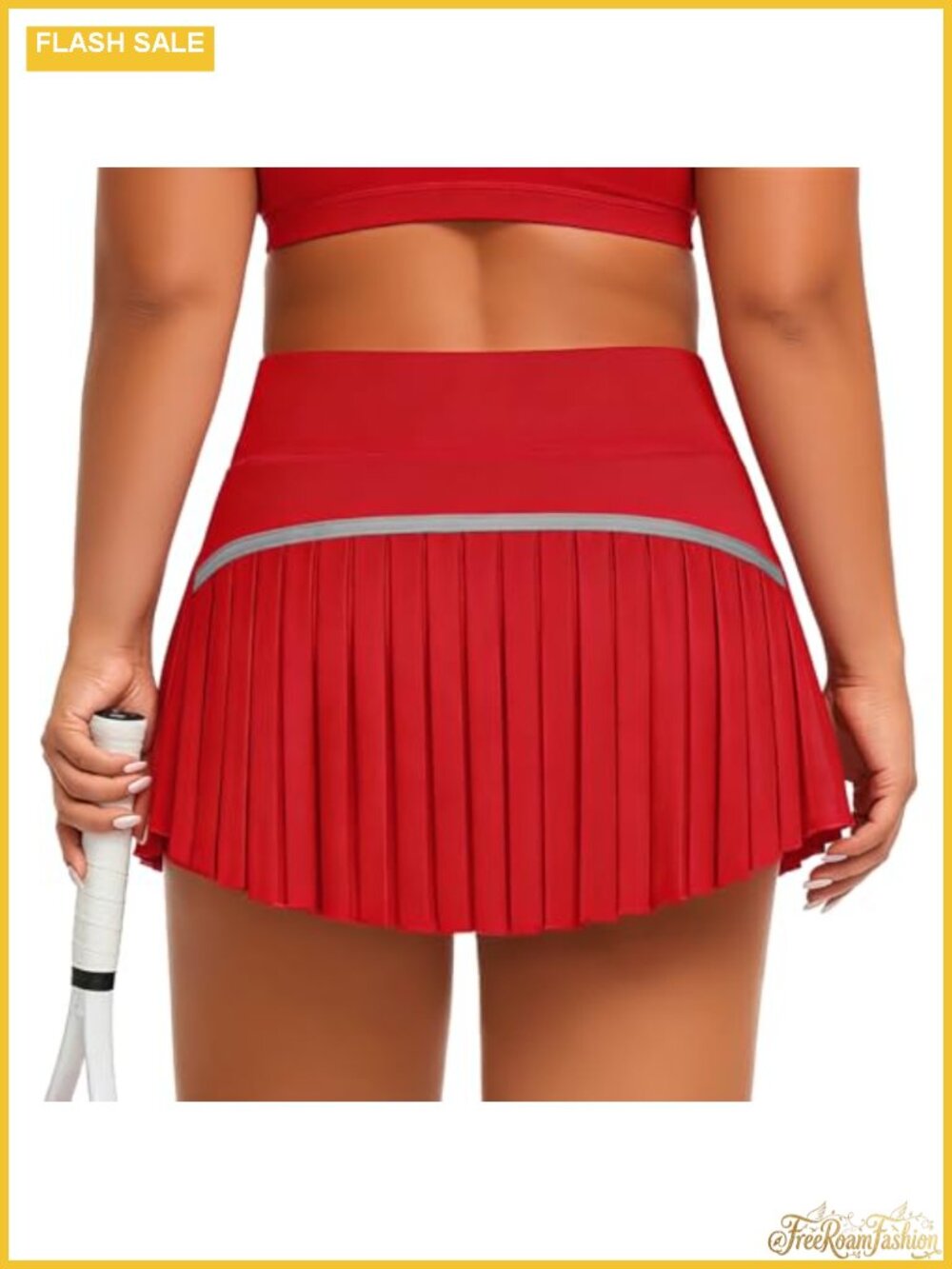 Plus Size Pleated Tennis Skort with Pockets High Waisted Athletic Golf Skirt